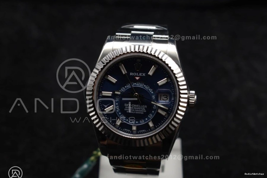 Edition Blue 904L on 326934 Best Colorful Dial Sky-Dweller 1091 ZF SS A 1:1 Bracelet SS 0729